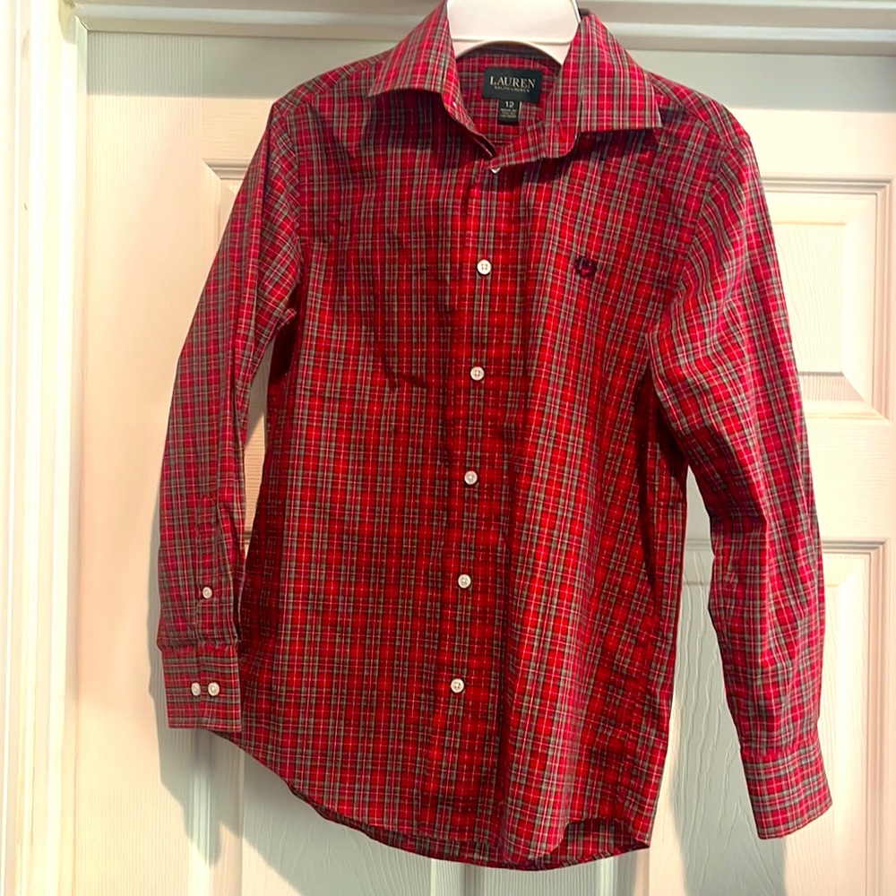 Lauren by Ralph Lauren boys, size 12 dress shirt. Great condition!